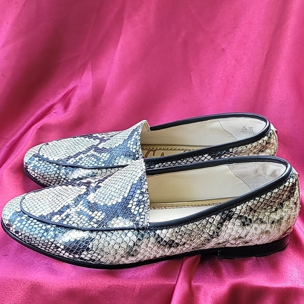 SAM EDELMAN sz8.5 snakeskin slip on premium leather loafer - Picture 4 of 11